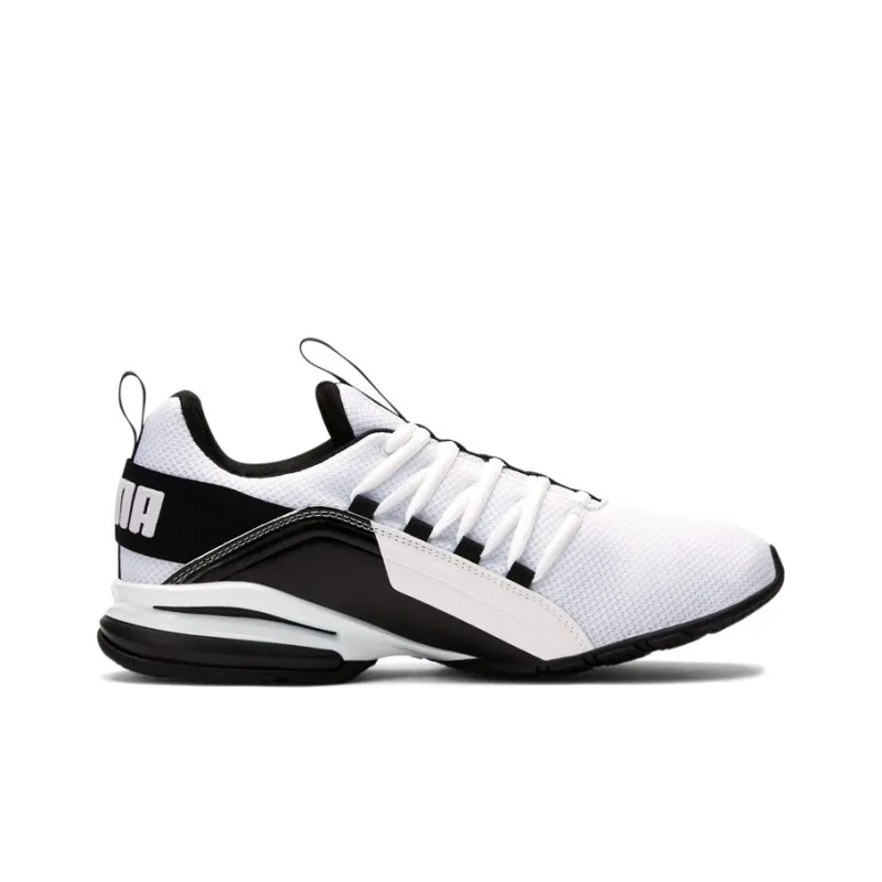 PUMA Axelion Anti-Slip And Wear-Resistant Lightweight Low-Top Running Shoes Men's White Black-1