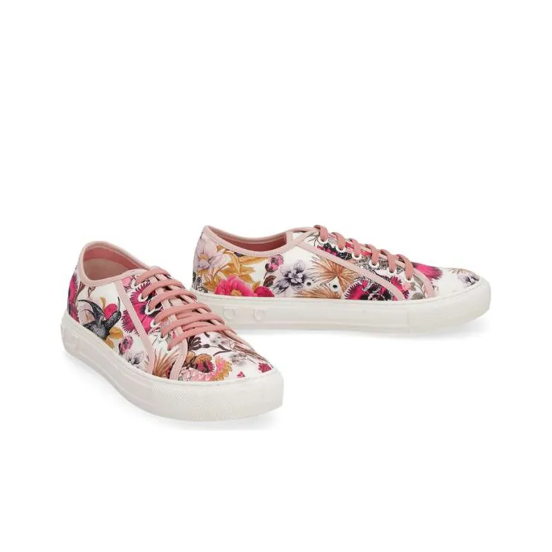FERRAGAMO Low Top Stylish Skateboarding Shoes Women's Pink-2