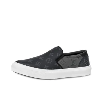 LOUIS VUITTON Trocadero Monogram Eclipse Stylish Skateboarding Shoes Men's Black