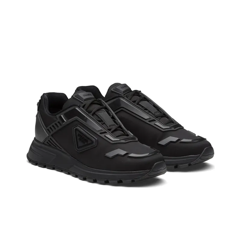 PRADA PRAX 1 Anti Slip Wear Resistant Low Top Casual Shoes Men's Black-1