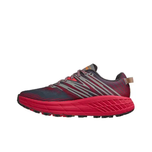 HOKA ONE ONE Speedgoat 4 Running Shoes Women's Low-Top Red/Gray