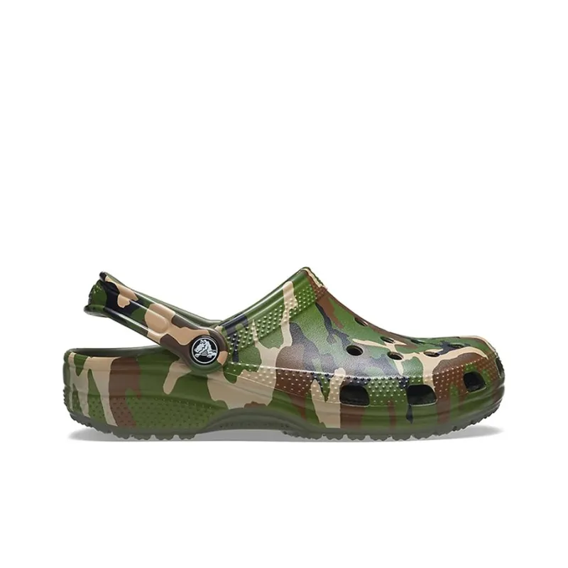 Crocs Beach Army Green Camouflage Sandals-1