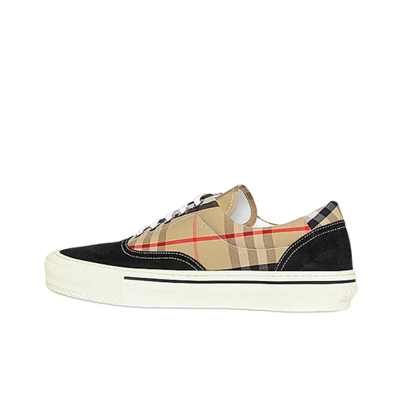 Burberry Low Top Stylish Skateboarding Shoes Men's Khaki-0