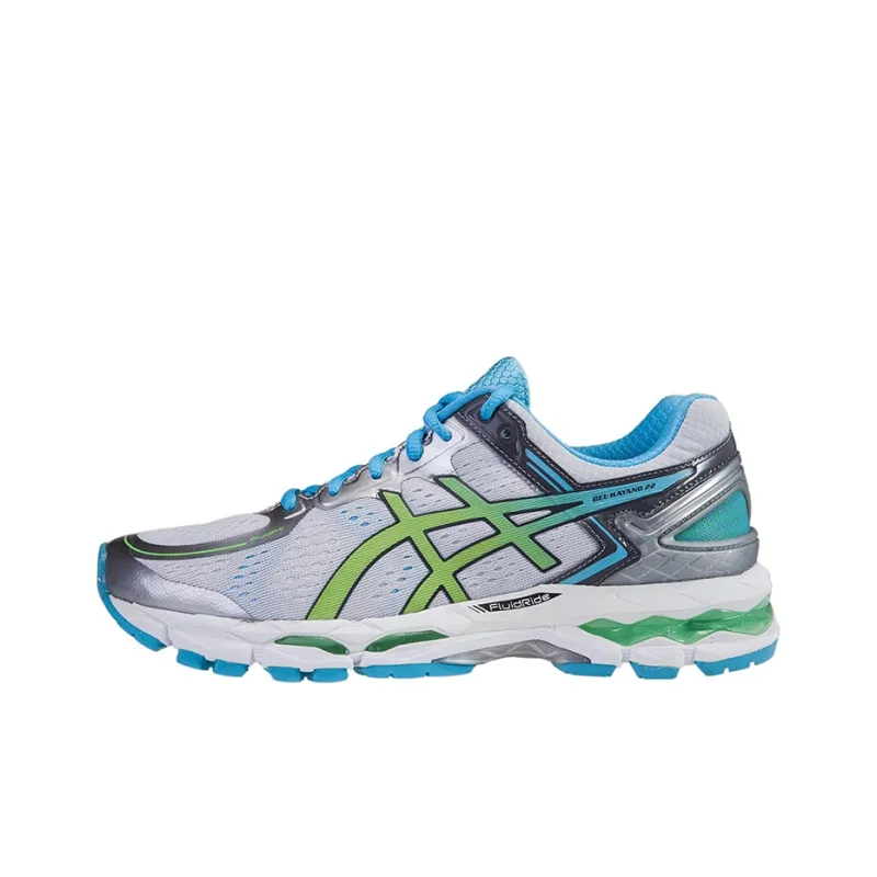Asics Gel-Kayano 22 Slip-Resistant Low-Top Running Shoes Women's White Silver-0