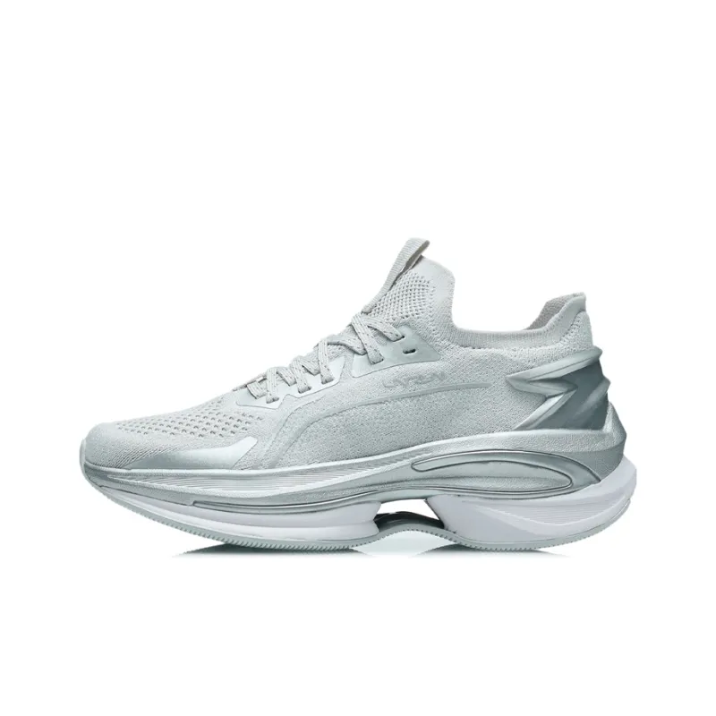 LiNing WuShi 5S 1.0 Cushioning, Slip Resistant, And Abrasion Resistant Low Top Running Shoes Women's Silver Gray-0