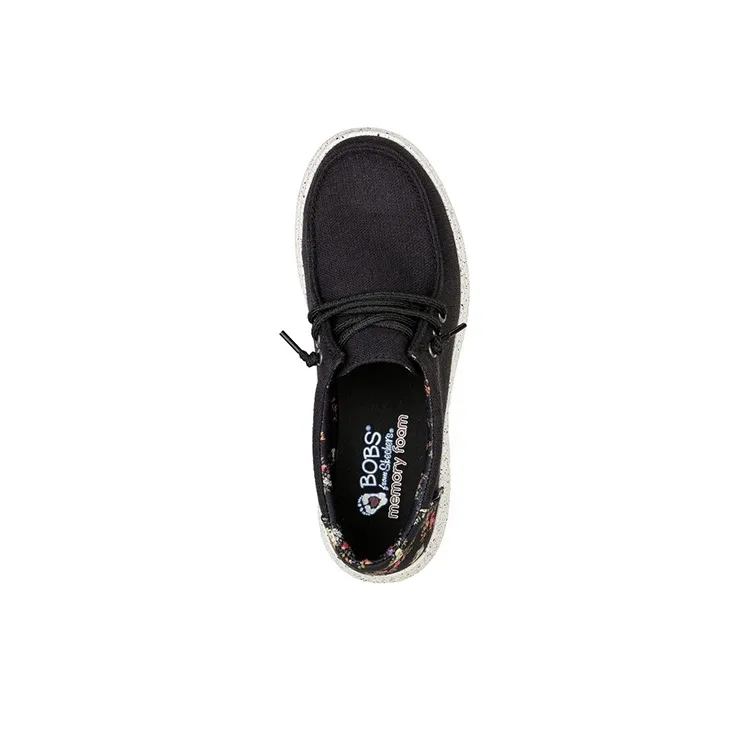 Skechers Bob's Skipper - Laurel Oak Cushioning Anti-Slip And Wear-Resistant Low-Top Casual Shoes Women's Black-3