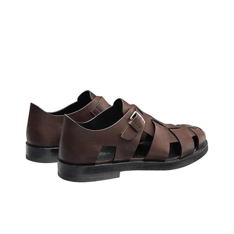 HERMES Clement Beach Sandals Men's Chocolate-3