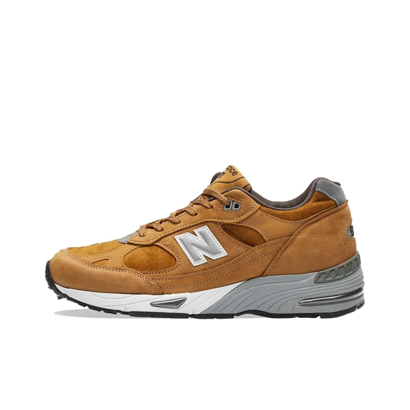 New Balance 991 Series Brown 'White Gray'-0