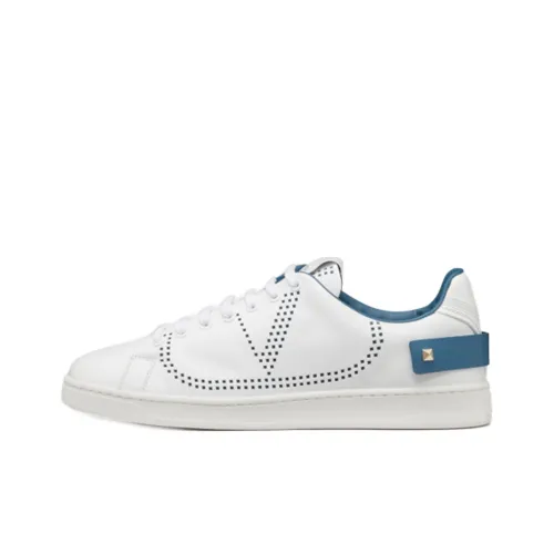 Valentino Backnet Skateboard Shoes Men Low-Top White Blue