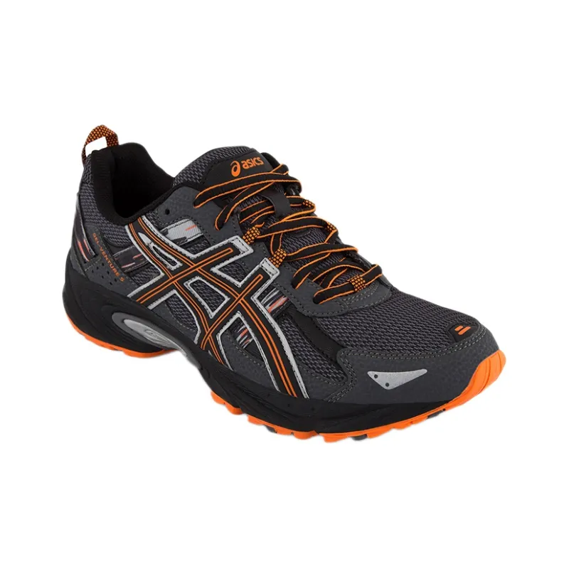 Asics Gel-Venture 5 Wear-Resistant Low-Top Running Shoes Men's Black Orange-2