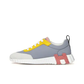 HERMES Bouncing Low Top Athletic Shoes Women's Storm Gray