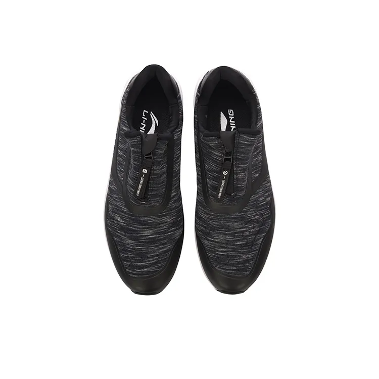 LiNing 2000 Techpack Cushioned Anti-Slip Wear-Resistant Breathable Lightweight Low-Top Running Shoes Unisex Black White-3