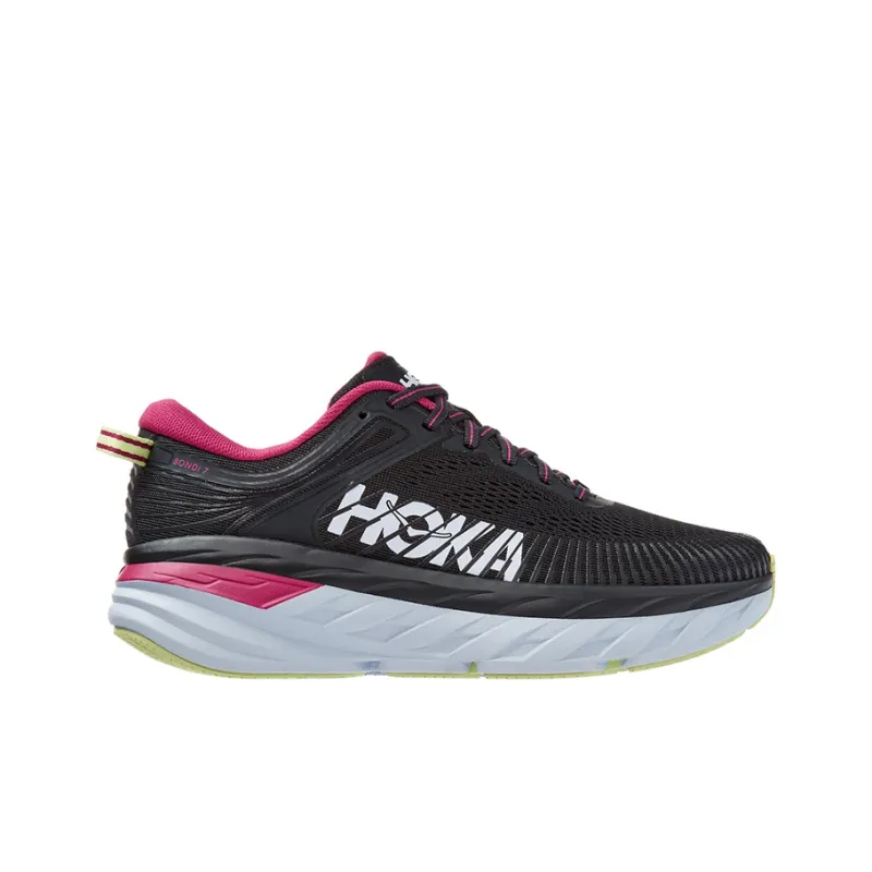HOKA ONE ONE Bondi 7 Blue Graphite Festival Fuchsia Women's-1