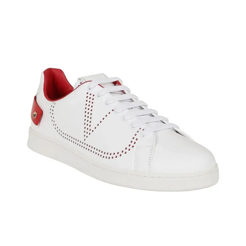 Valentino Women's Backnet Sneaker 'White Red'-3