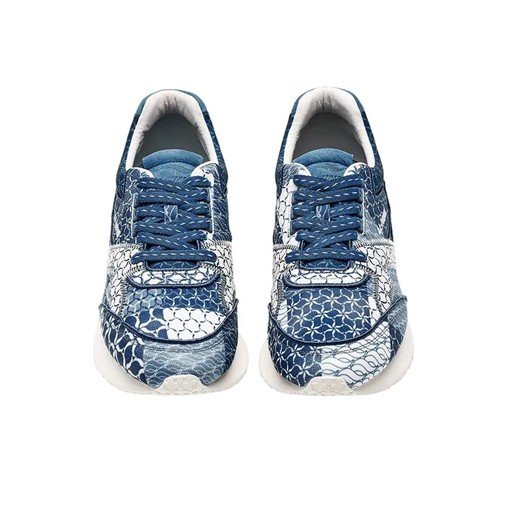 LI NING 1990 Cushioning Anti Slip And Wear Resistant Low Top Running Shoes Men's Strait Blue-3