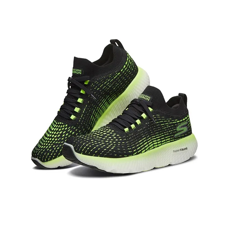 Skechers Running Shoes Men Low-Top Black/Lemon-2