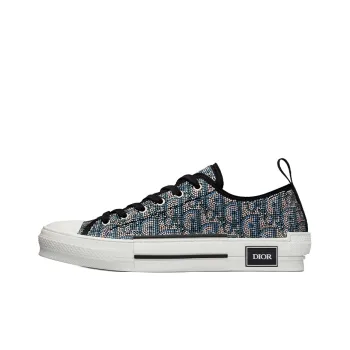 DIOR B23 Skateboard Shoes Men Low Top Blue, Beige