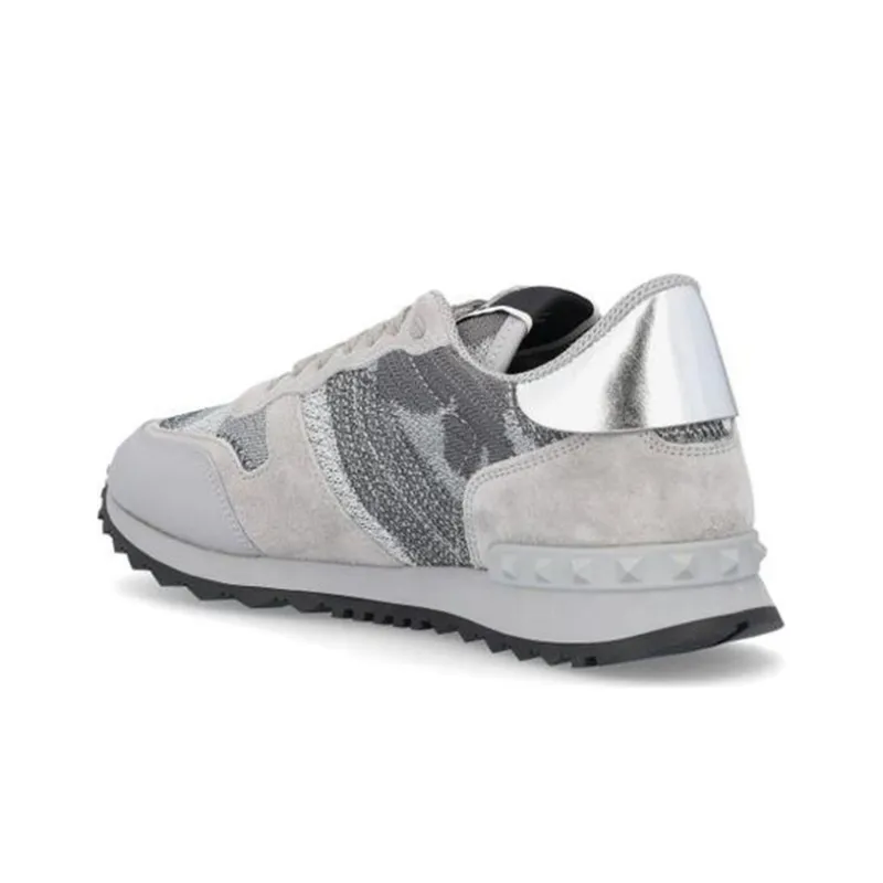 Valentino Rockrunner Low-Top Casual Shoes Women's Gray-3
