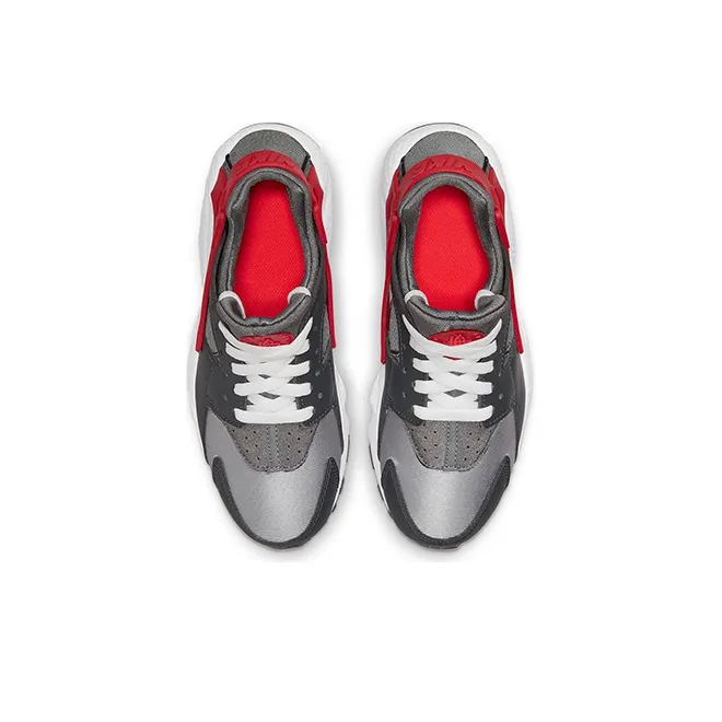 Nike Huarache Run Dark Smoke Grey University Red GS-3