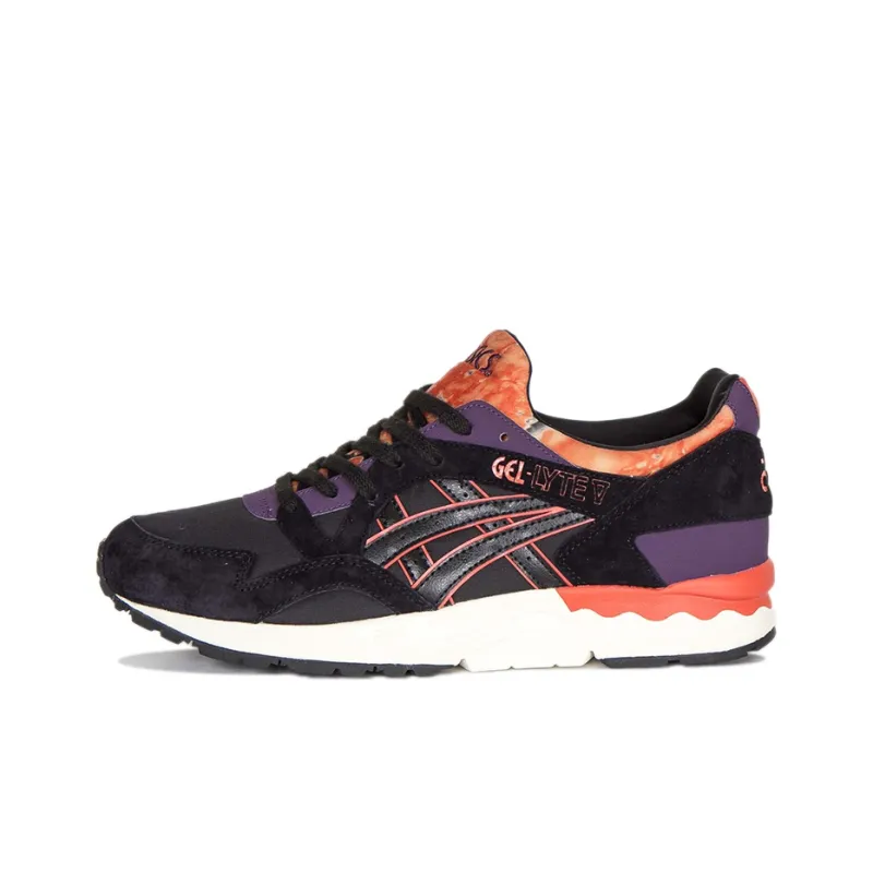 Asics Gel Lyte 5 Wear Resistant Low Top Running Shoes Unisex Black Purple-0