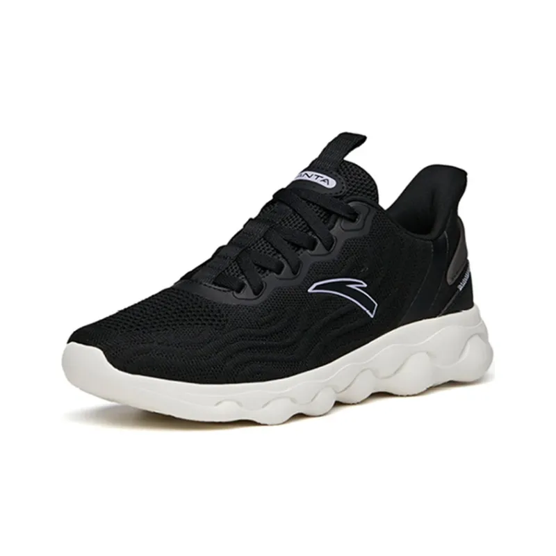 Anta Rebound Cushioning Wear Resistant Slip Resistant Low Top Running Shoes Women's Black-2