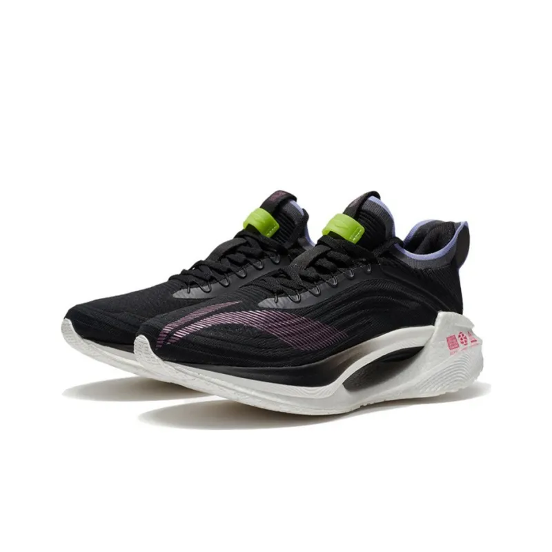LiNing Jueying Essential 䨻 Cushioned Slip-Resistant Lightweight Low-Top Running Shoes Men's Black Gray-2