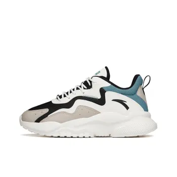 Anta Life Collection Mesh Anti Slip Wear Resistant Low Top Casual Shoes Men's Black White Gray