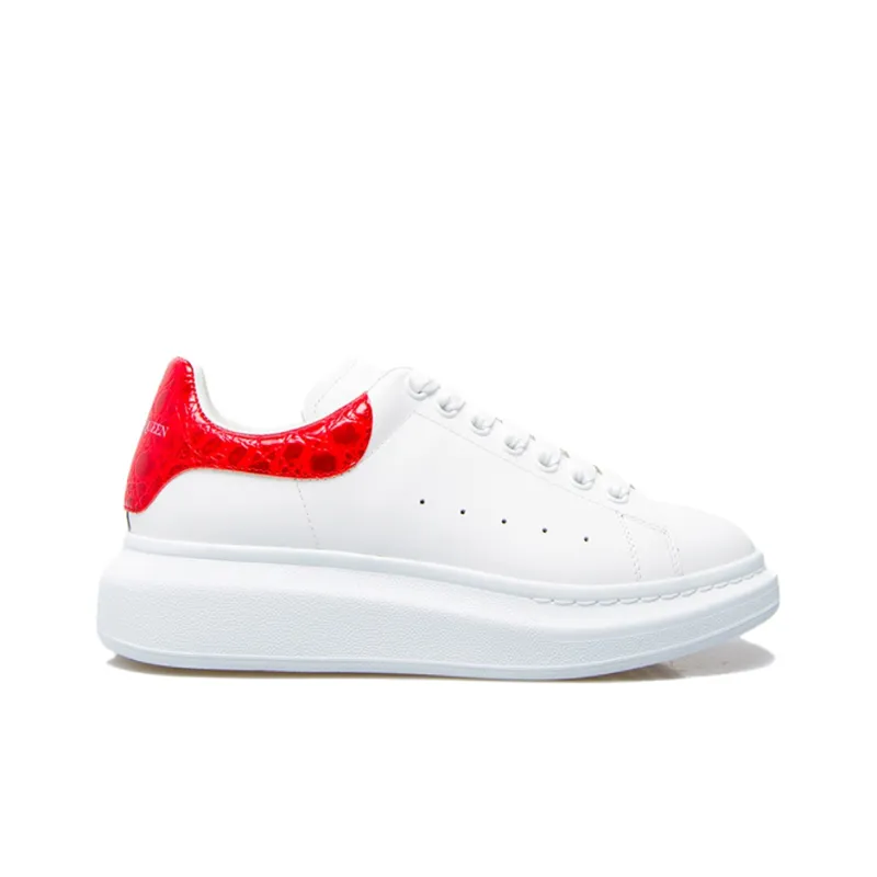Alexander McQueen Oversized Sneaker 'White Red Crocodile'-1