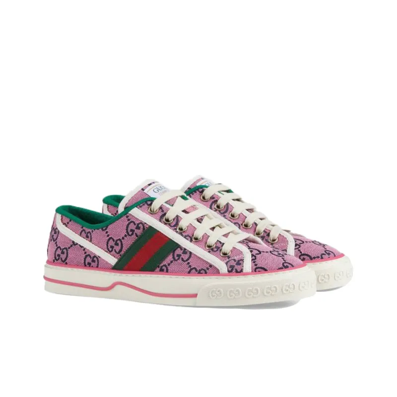GUCCI Tennis 1977 Multicolor Model Stylish Skateboarding Shoes Women's Pink Purple-1