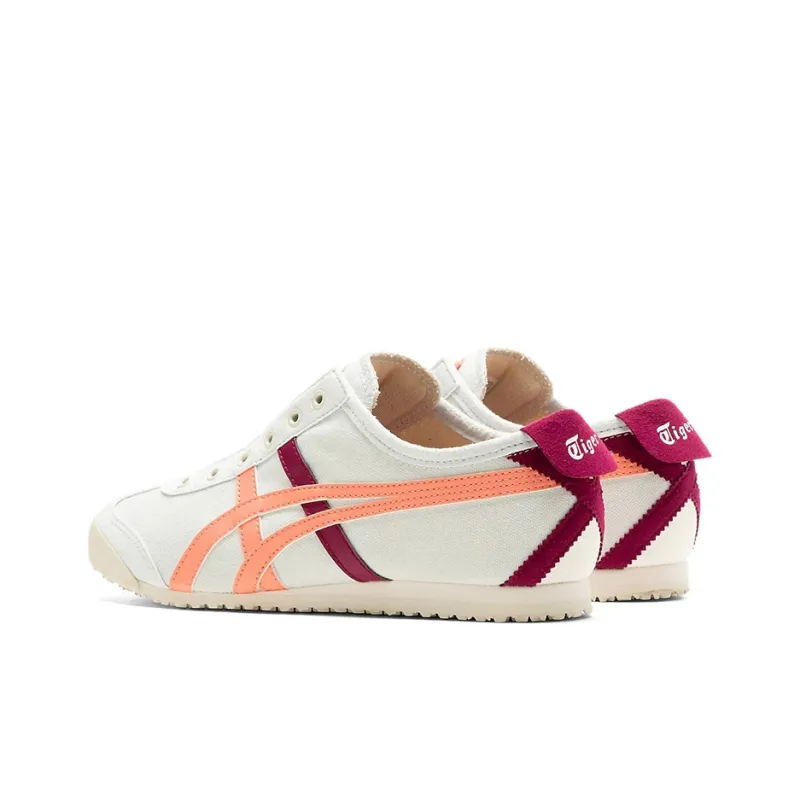 Onitsuka Tiger Mexico 66 Slip On 'White Burgundy Orange' Women's-3