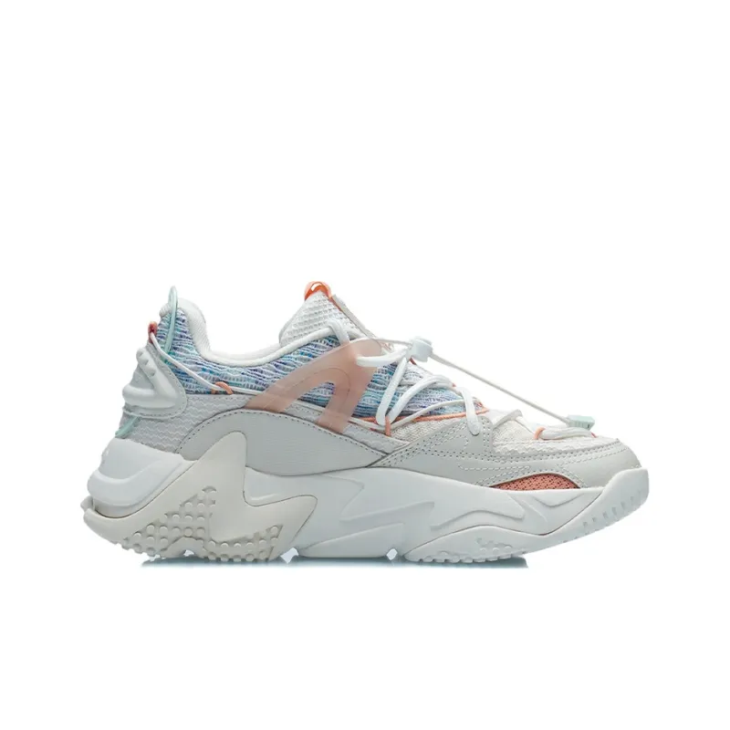 LiNing A Thousand Ways Cushioning Slip Resistant Low Top Casual Shoes Women's Mist White-1