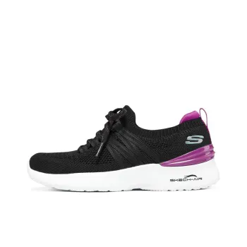 Skechers Skech Air Dynamight Cushioning Anti Slip And Wear Resistant Low Top Casual Shoes Women's Black Purple