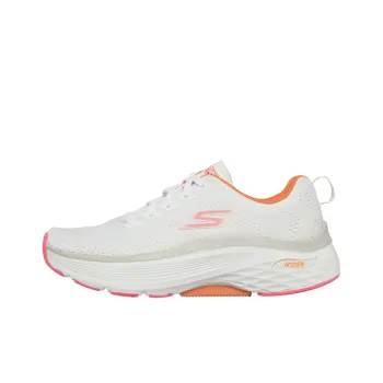Skechers Max Cushioning Arch Fit Low-Top Casual Shoes Women's White Orange