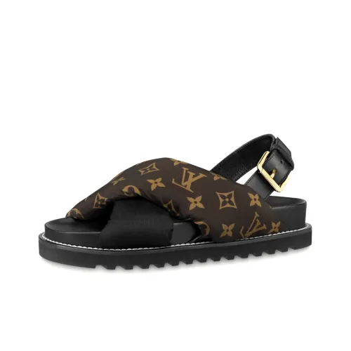 LOUIS VUITTON Paseo Comfort Beach Sandals Women's Black