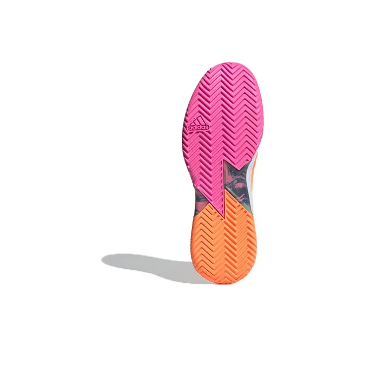 Adidas Adizero Ubersonic 4 Slip Resistant Low Top Running Shoes Men's Orange Pink-5