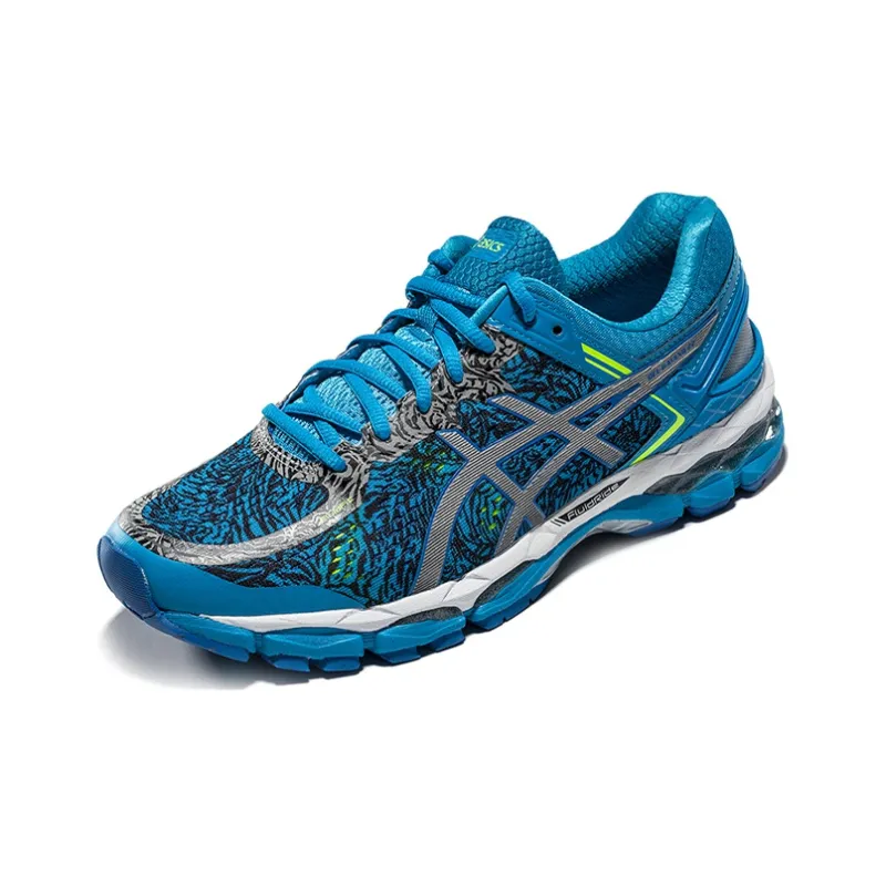 Asics Gel-Kayano 22 Wear-Resistant Low-Top Running Shoes Men's Blue Silver Black-1