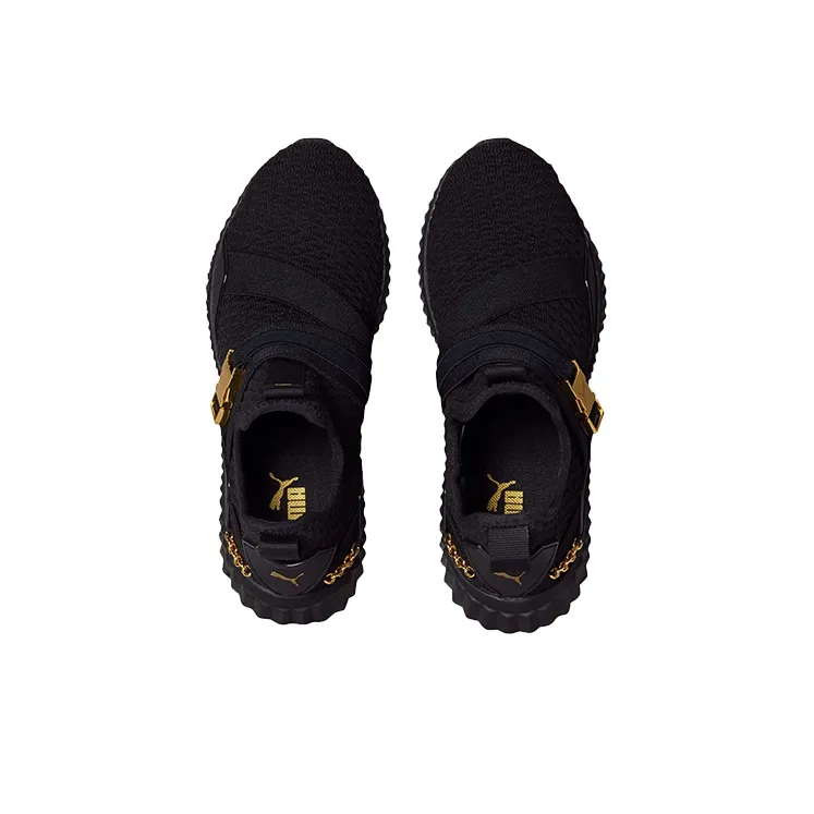 PUMA Defy Mid Top Athletic Shoes Women's Black Gold-2