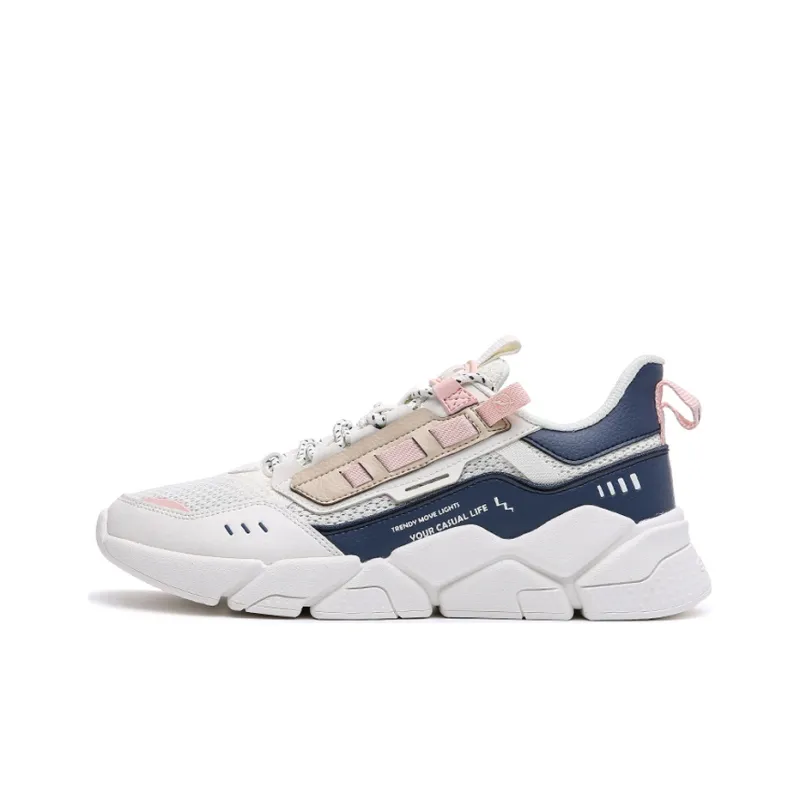 Erke Lead The New Module Series Low Top Running Shoes Women's Ivory White-0