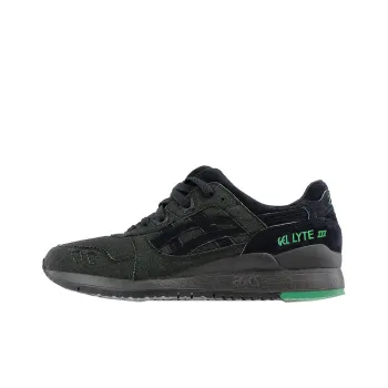 Asics Gel-Lyte 3 Lace Up Low-Top Running Shoes Men's Black Green