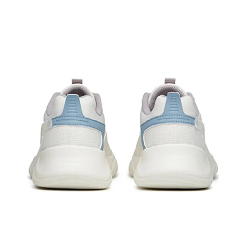 Anta Cushioning Breathable Lightweight Wear Resistant Slip Resistant Low Top Running Shoes Women's Ivory White-4