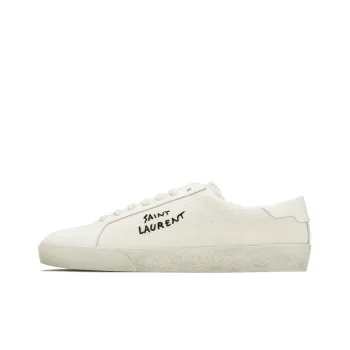 SAINT LAURENT Court Classic SL/06 Low Distressed Cream Women's