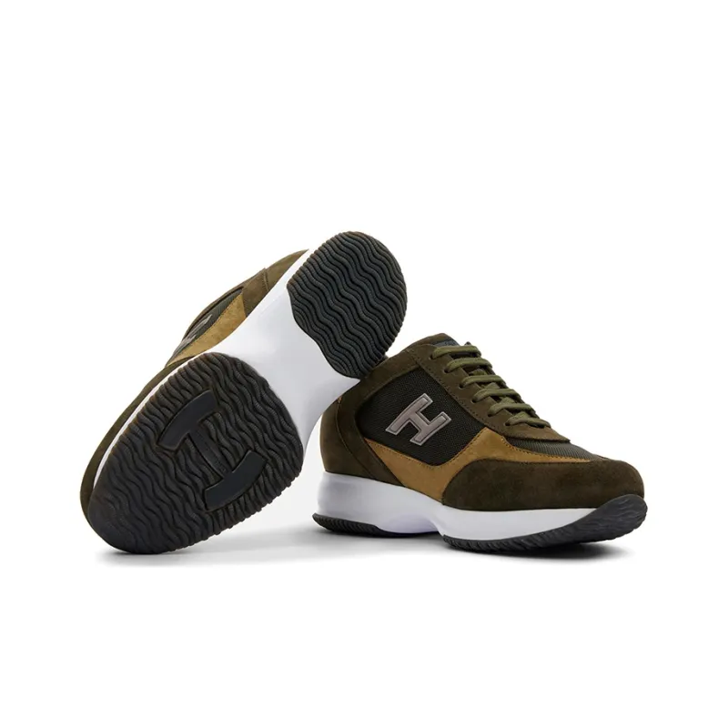 HOGAN Interactive Running Shoes Men Low-Top Green-4