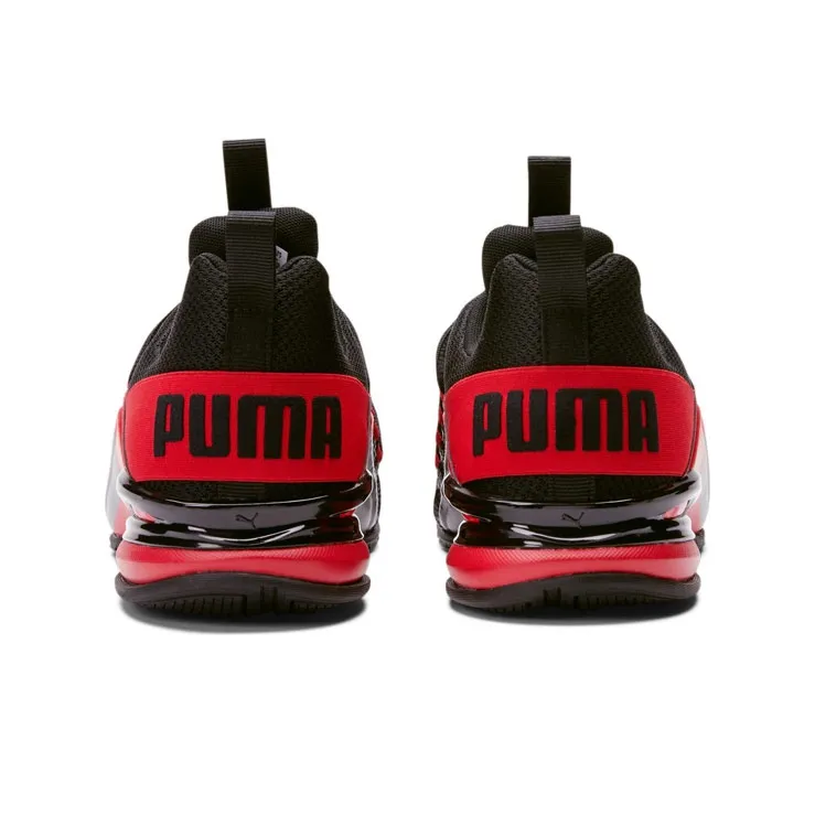 PUMA Axelion Break Low-Top Running Shoes Men's Black Red-3