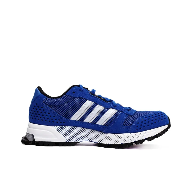 Adidas Marathon 10 Non-slip Lightweight Low-Top Running Shoes Men's Blue White-1