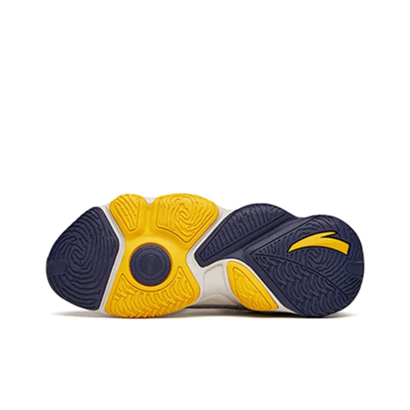 Anta Life Collection Anti-Slip Wear-Resistant Lightweight Warm High-Top Casual Shoes Men's Gray Yellow Purple-5