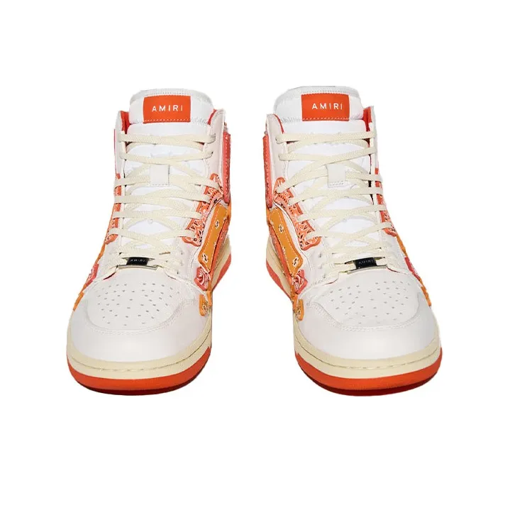 AMIRI Skel Top Hi Bandana White Orange-3