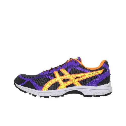 Asics Gel-Fuji Racer Gel-Fujiracer 2 Cushioned Slip-Resistant Low-Top Running Shoes Men's Black Purple Orange