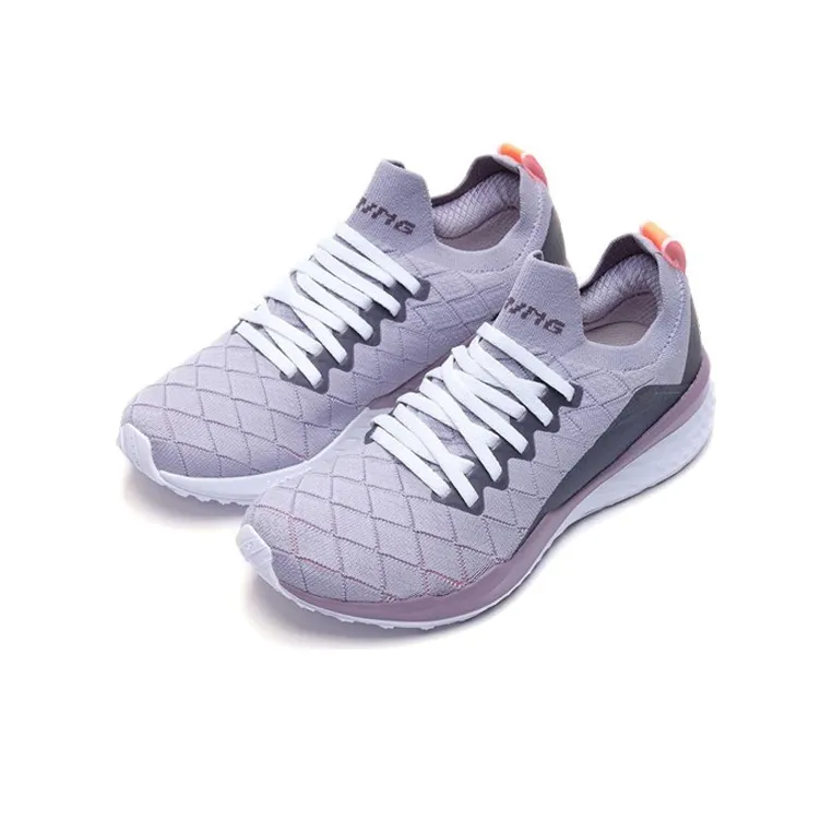 LiNing Cloud 5 V Shield Cushioned Anti-Slip And Wear-Resistant Lightweight Low-Top Running Shoes Women's Purple-3