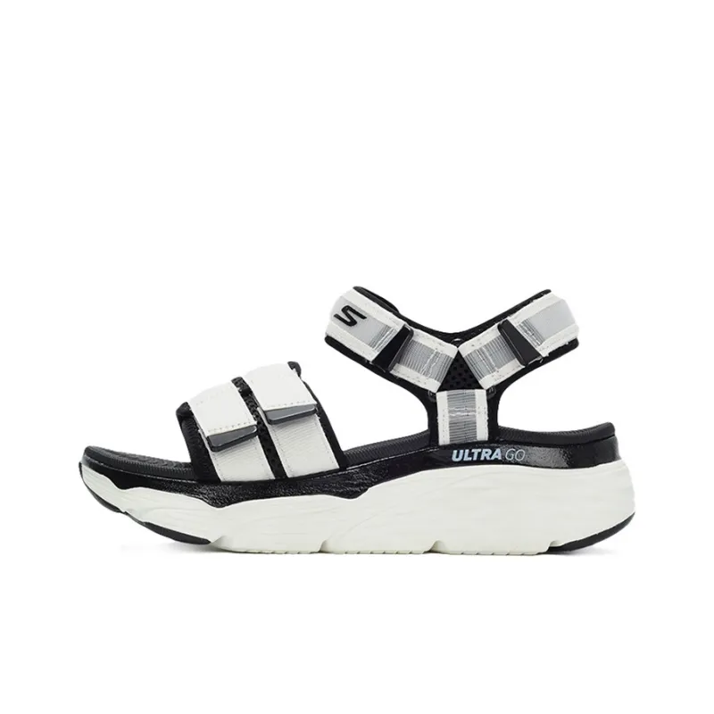 Skechers Max Cushioning Beach Sandals Women's White Black-0