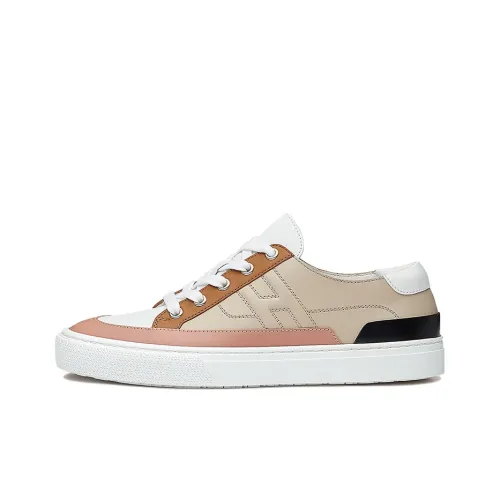 HERMES Deep Skateboard Shoes Women's Low-Top Multicolor/Rubber White